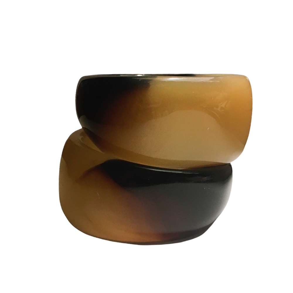 NWOT Vintage Y2K Chunky Acrylic Bangle Bracelets Set